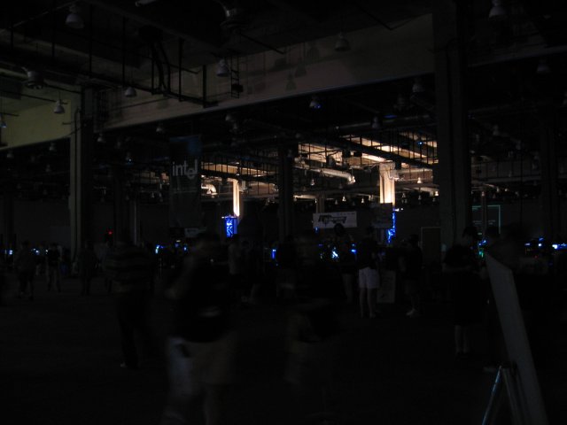 The lighting in the BYOC was much better this year.  Four sets of uplights gave an eerie appearance from the distance. (qc051007.jpg, 640w x 480h )